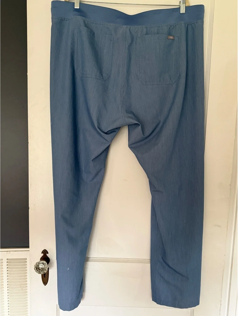 FIGS Technical Collection Blue Drawstring Pants with Back Pockets